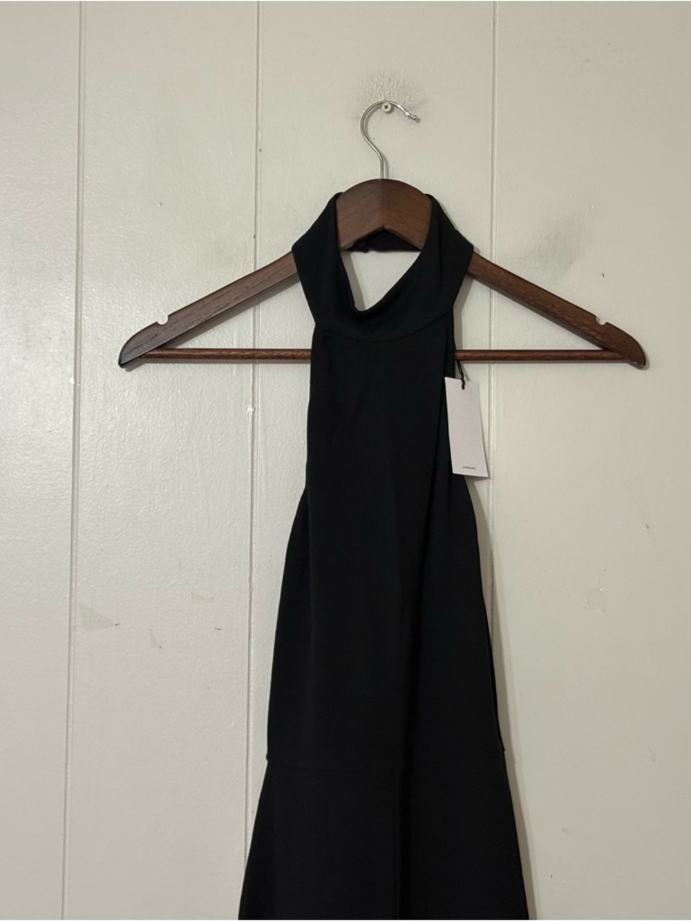 LPA Revolve Black Halter Jumpsuit Cropped Wide Leg Size S NWT Minimal Chic - Picture 3 of 14